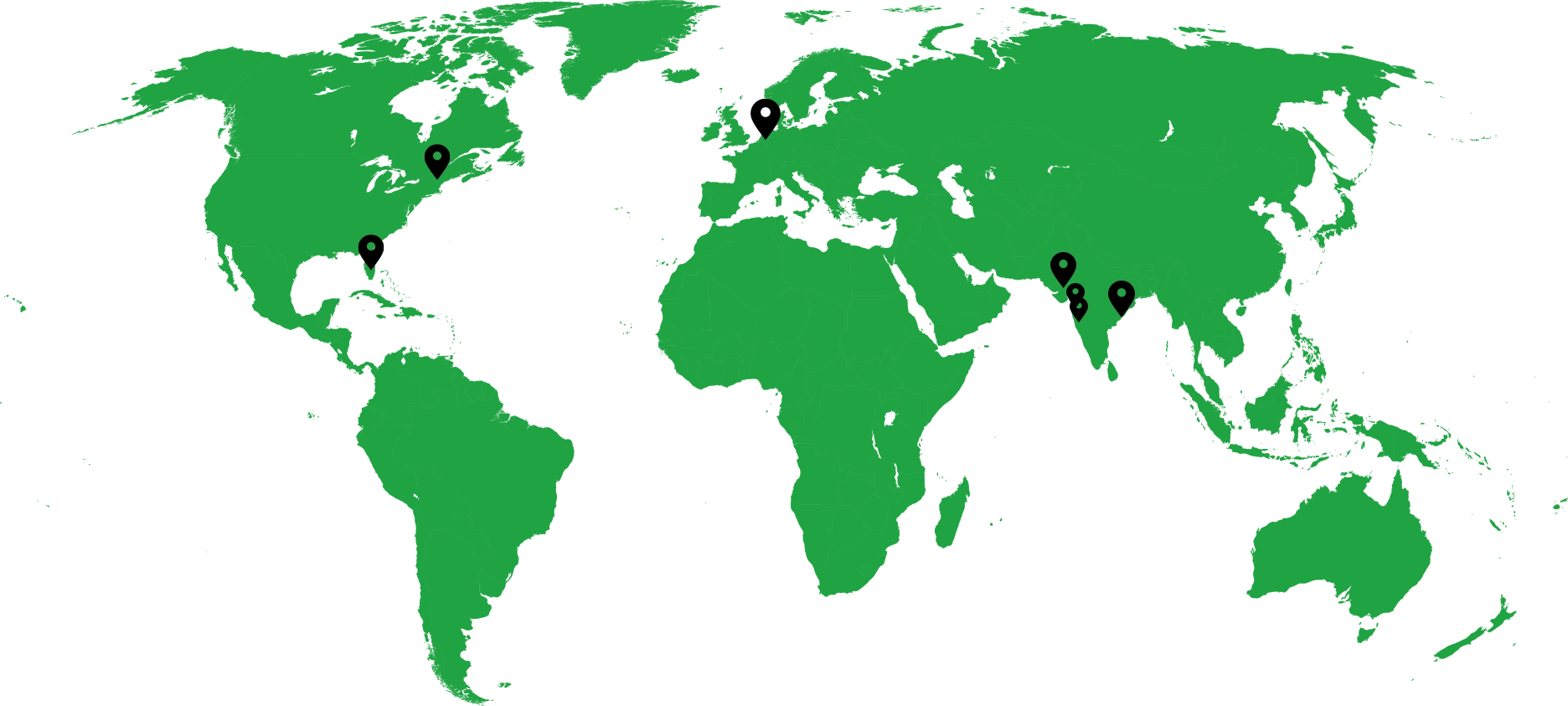 World map graphic showing Lupin’s global presence