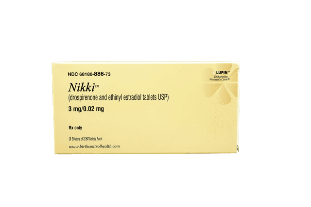 Nikki™  (drospirenone and ethinyl estradiol tablets USP)  3 mg0.02 mg.webp