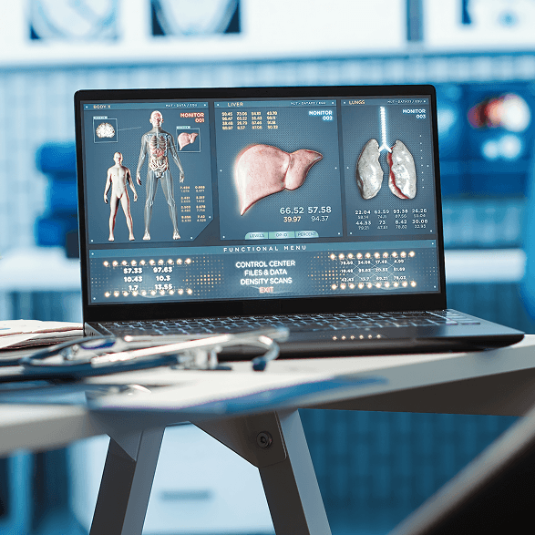 Professional medical office with diagnostic tools