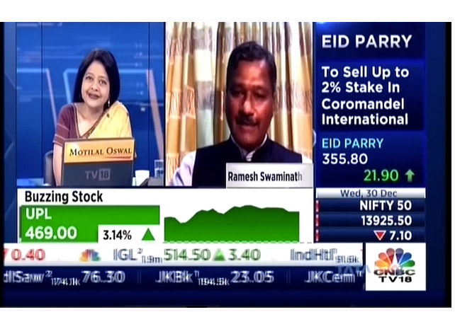 Mr Ramesh Swaminathan on CNBC TV18 Bazaar