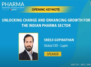 Mr. Sreeji Gopinathan in the Pharma IT Summit