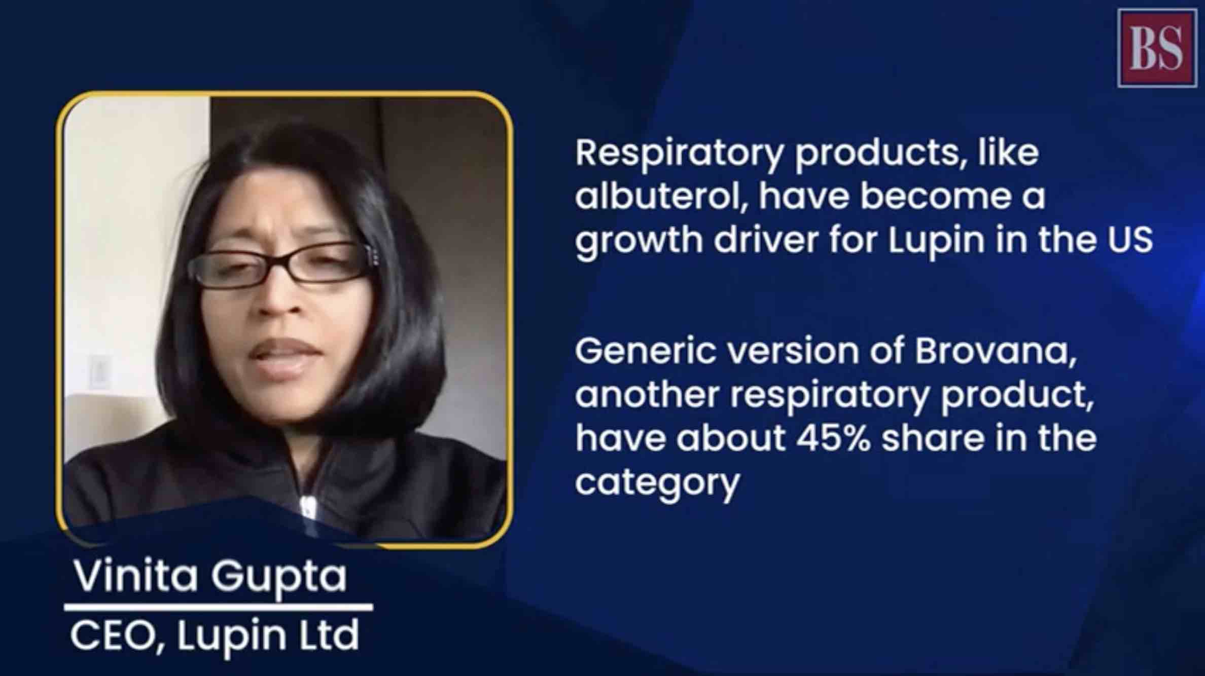 Vinita Gupta, CEO, Lupin with Business Standard on the company’s global plans,  Feb 09,2022