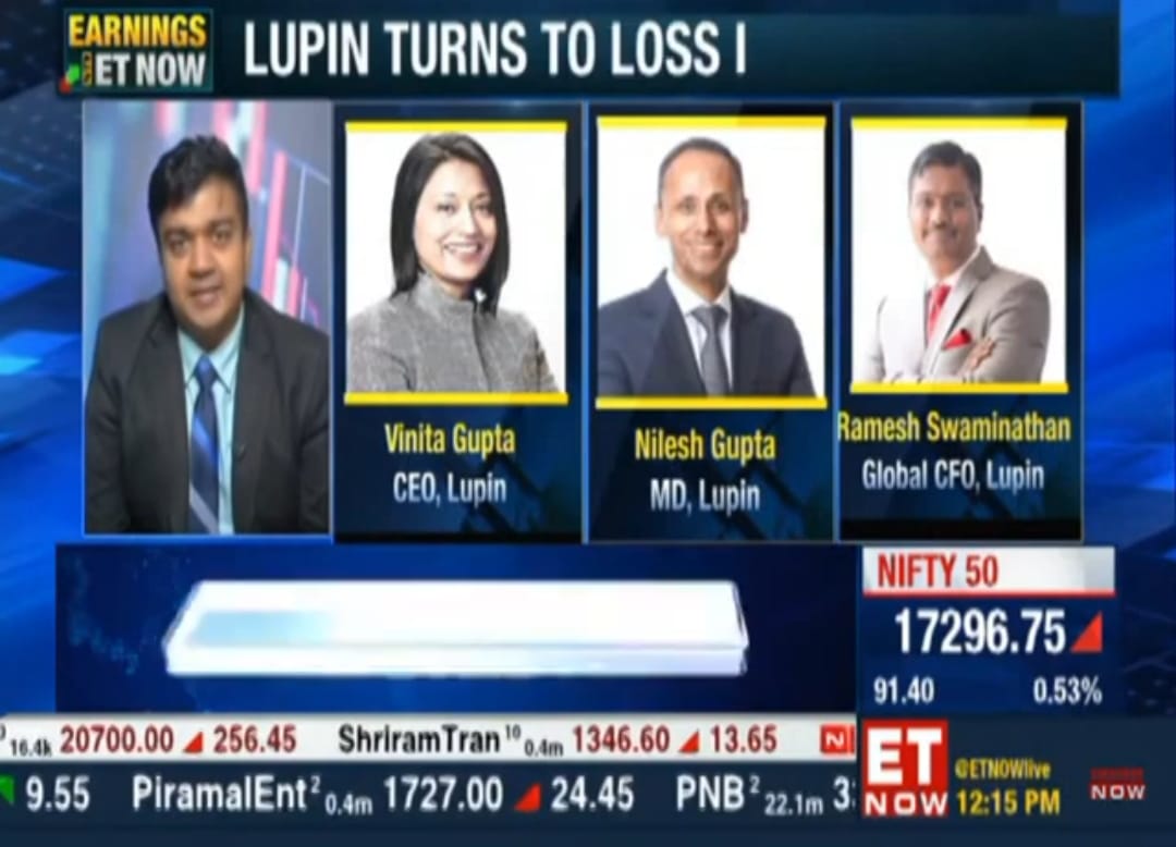Ms. Vinita Gupta, CEO, Mr. Nilesh Gupta, MD, and Mr. Ramesh Swaminathan, ED, Global CFO and Head Corporate Affairs, on ET Now on the Q1 FY2023 Results