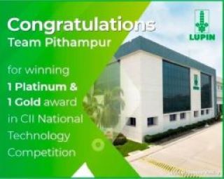 Lupin’s Pithampur team wins two awards – 1 Platinum, and 1 Gold at the CII National Technology Competition