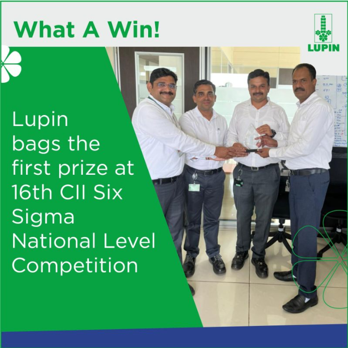 Team Goa won First prize and one platinum award at 16th CII Six Sigma National Level Competition 2022 .