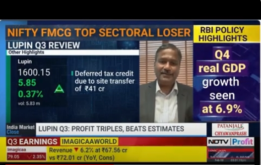 Lupin’s ED and Global CFO, Mr. Ramesh Swaminathan with NDTV Profit – Q3 FY24 Earnings – 8 Feb 2024