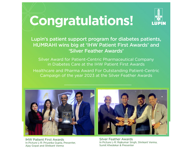 Lupin’s HUMRAHI Wins Big at the IHW Patient First Awards and Silver Feather Awards