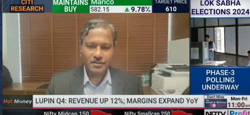 Ramesh Swaminathan, ED & Global CFO, Lupin with NDTV Profit – Q4 FY24 Earnings – 7 May 2024