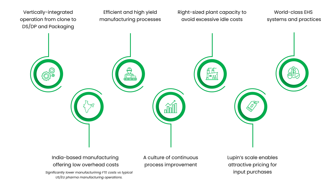 Illustration of integrated CDMO service offerings