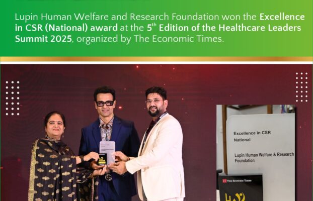 Lupin Human Welfare and Research Foundation won the Excellence in CSR (National) award at the ET HealthWorld Healthcare Awards 2025.