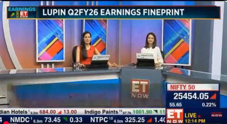 Lupin MD Nilesh Gupta, CEO Vinta Gupta, and Global CFO Ramesh Swaminathan with ET Now – Q2 FY26 earnings, 7th November 2025