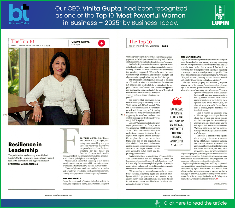 Vinita Gupta featured among the Top 10 'Most Powerful Women - 2025' by Business Today.